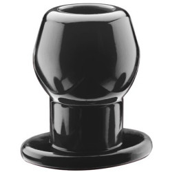 Perfect Fit Ass Tunnel Plug Silicone Noir Medium 7 x 5.2 cm